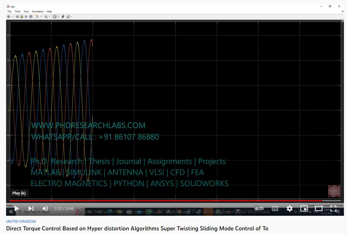 Direct Torque Control based on Hyper-Distortion Algorithms Super-Twisting Sliding Mode Control of Torque and Flux in Permanent Magnet Synchronous Machine Drives project simulation thumbnail for Mechanical, EV and Mechatronics Engineering