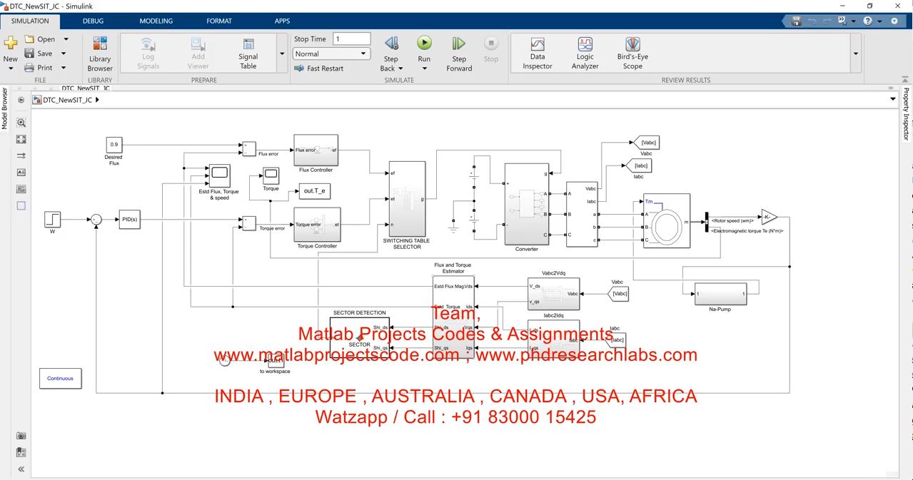 Direct Torque Control For Three Phase Induction Motor Fft Analysis project simulation thumbnail for Mechanical, EV and Mechatronics Engineering
