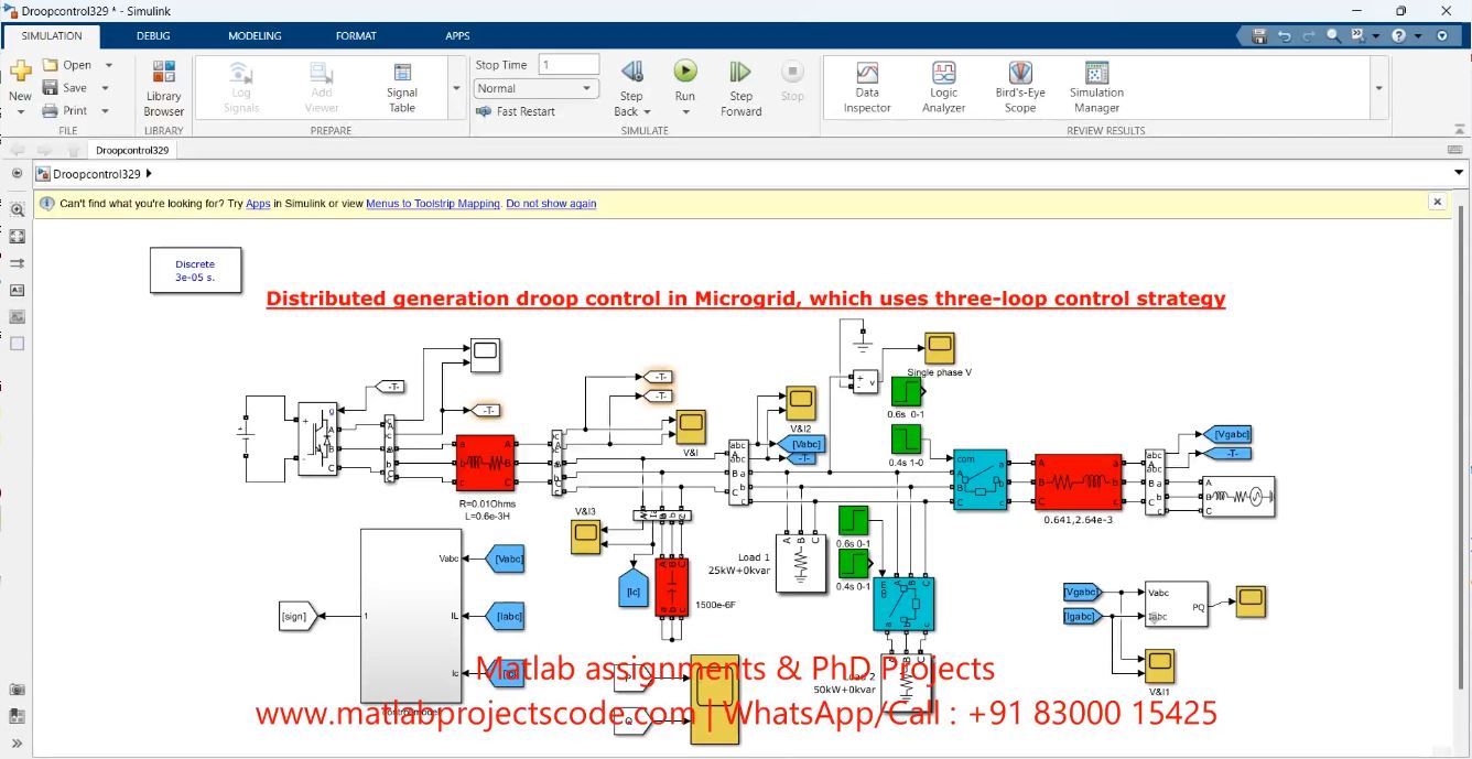 Distributed Generation Droop Control In Microgrid Which Uses Three-Loop Control Strategy project simulation thumbnail for Renewable Energy Engineering