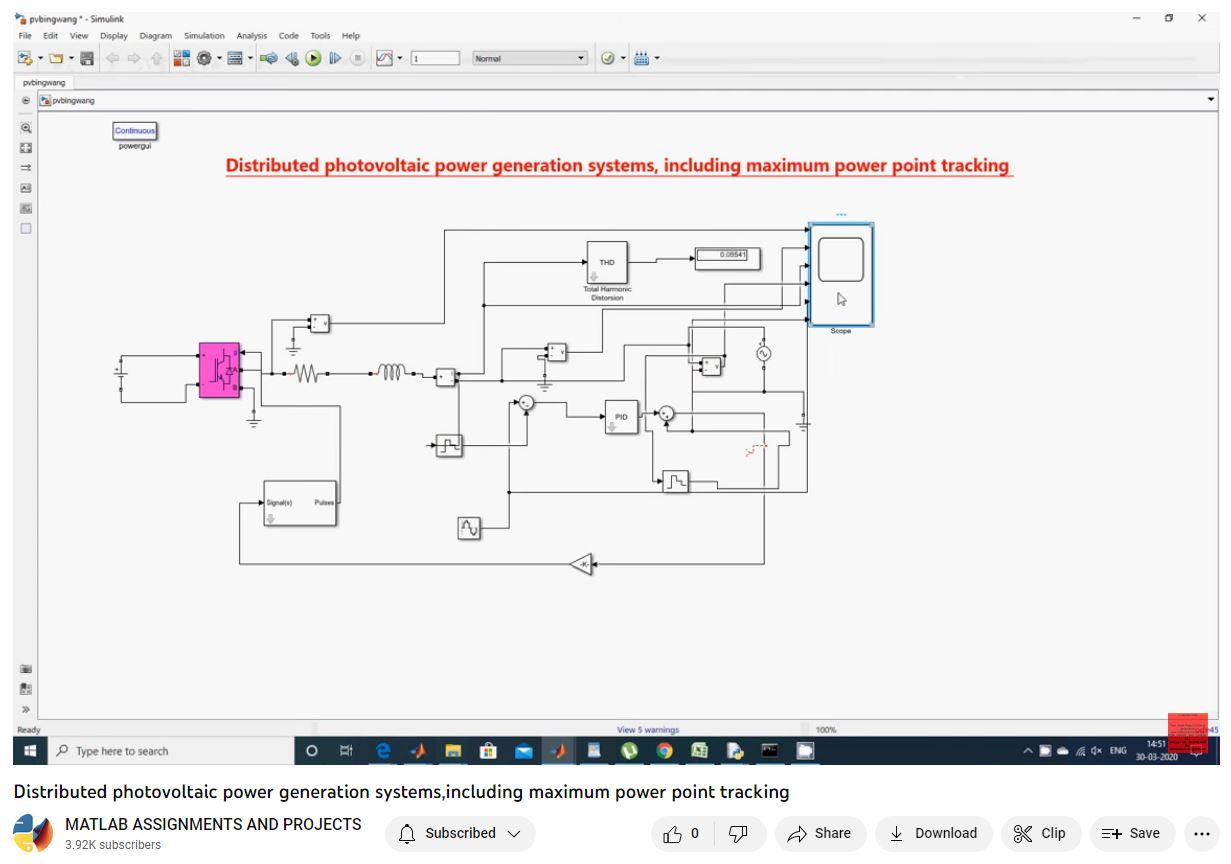 Distributed Photovoltaic Power Generation Systems Including Maximum Power Point Tracking project thumbnail image