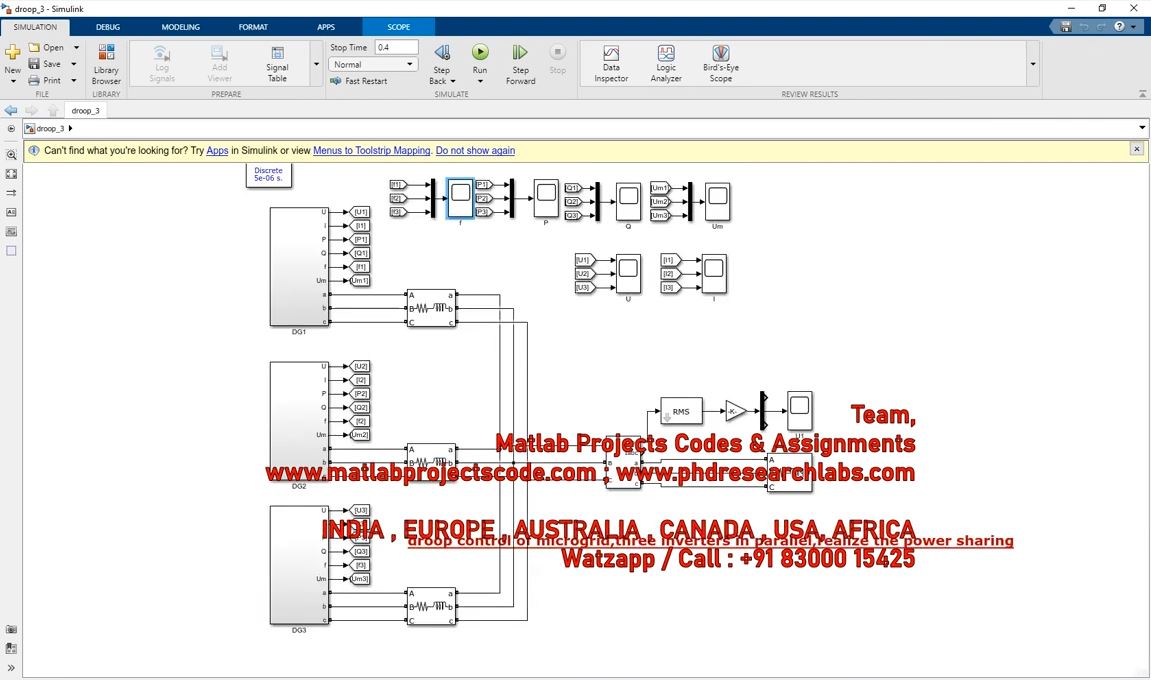 Droop Control System | MATLAB Project