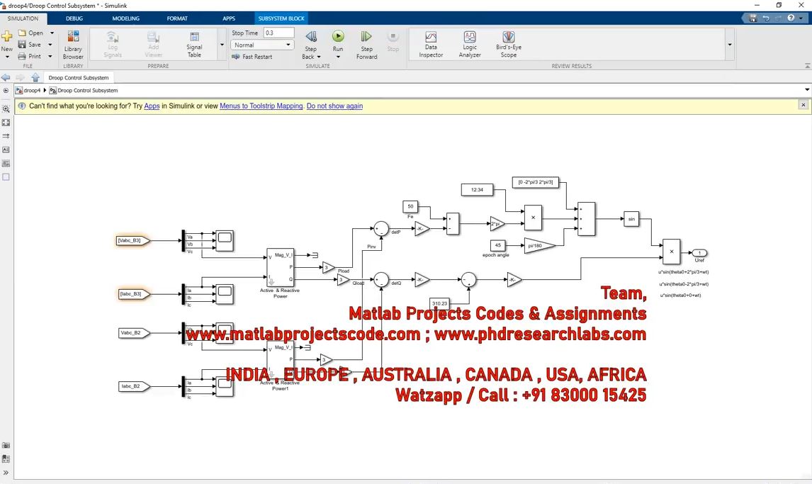 Droop Control project simulation thumbnail for Control Systems Engineering