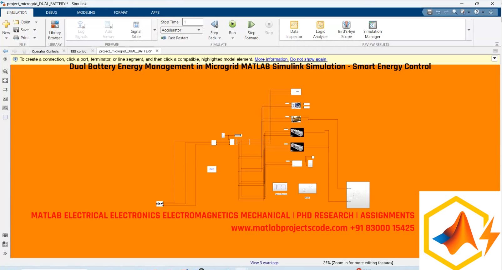 Dual Battery Energy Management In Microgrid Matlab Simulink Simulation - Smart Energy Control project simulation thumbnail for Renewable Energy Engineering