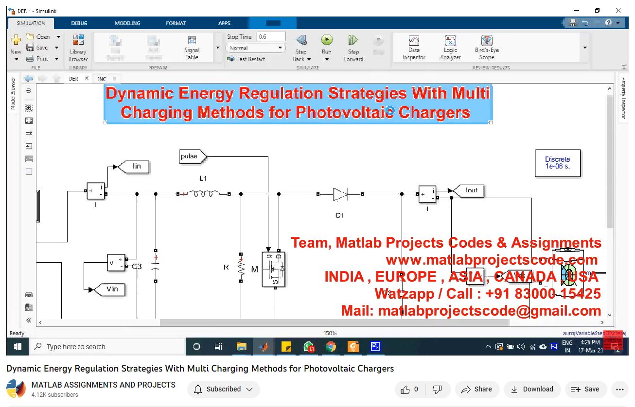 Dynamic Energy Regulation Strategies With Multi Charging Methods For Photovoltaic Chargers project simulation thumbnail for Mechanical, EV and Mechatronics Engineering