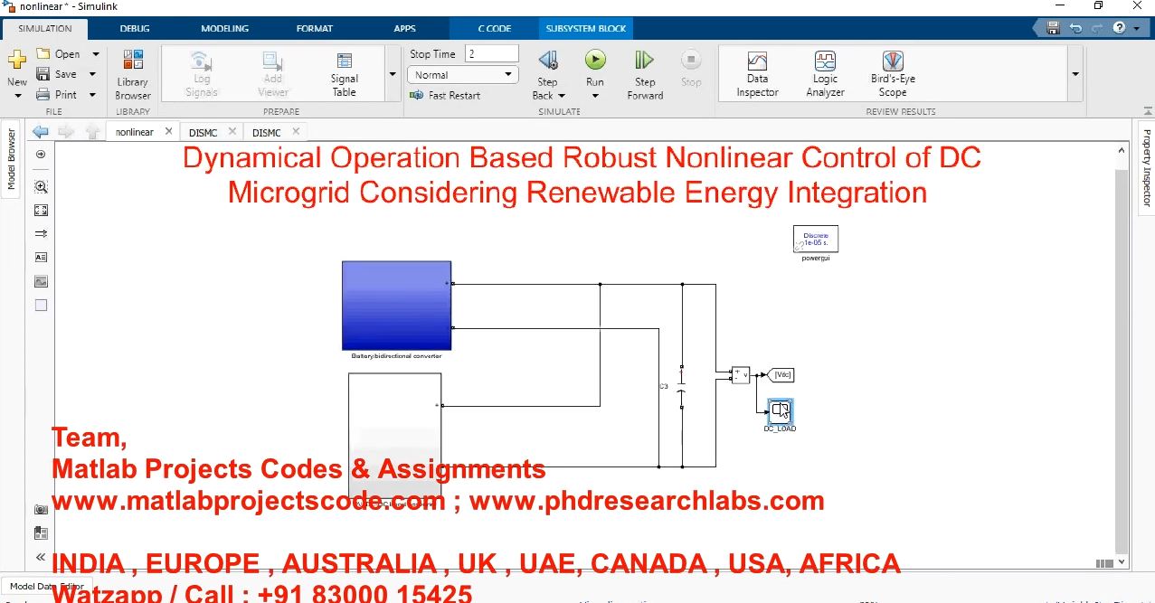 Dynamical Operation Based Robust Nonlinear Control Of Dc Microgrid Considering Renewable Energy project simulation thumbnail for Renewable Energy Engineering