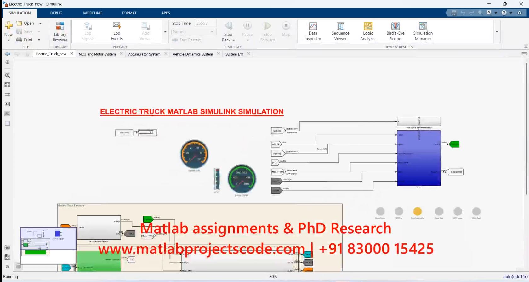 Electric Truck Matlab Simulink Simulation Electric Vehicle Truck project simulation thumbnail for Mechanical, EV and Mechatronics Engineering