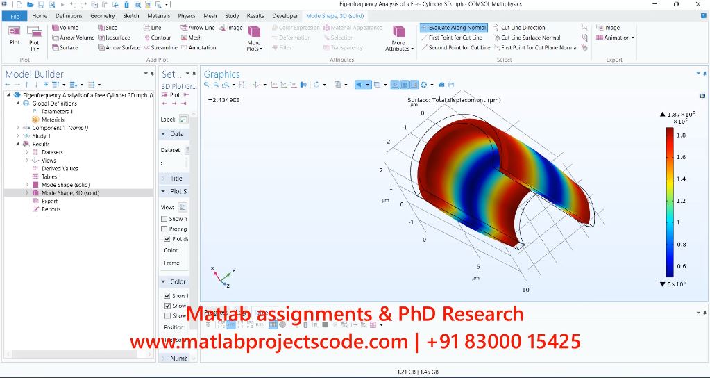 Eigenfrequency Analysis Of A Free Cylinder 3D Comsol project simulation thumbnail for Electronics Engineering
