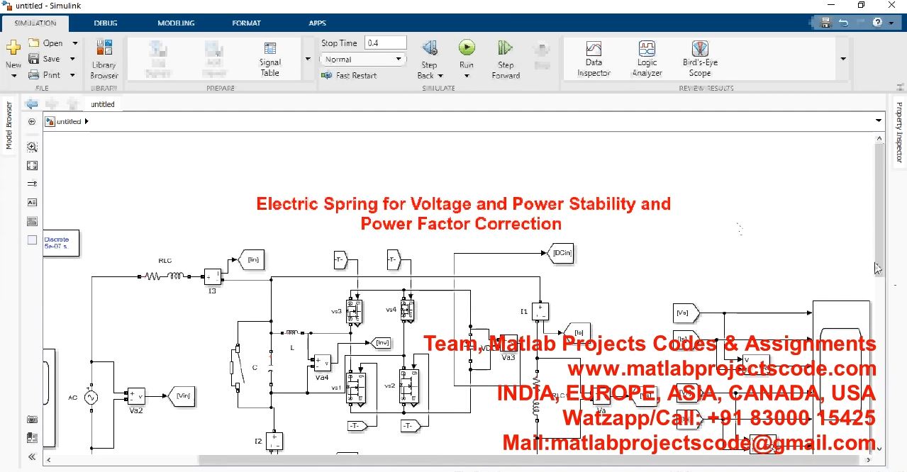 Electric Spring For Voltage And Power Stability And Power Factor Correction project simulation thumbnail for Renewable Energy Engineering