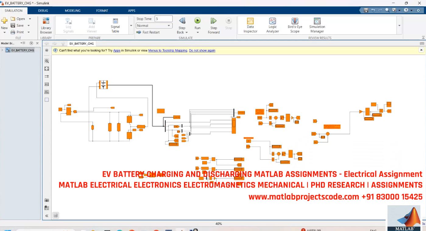 Ev Battery Charging Discharging Analysis - Matlab Simulation For Electrical Engineering Projects project thumbnail image