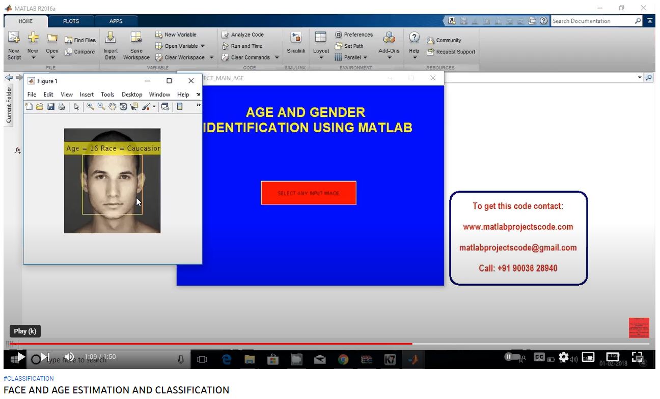 FACE AND AGE ESTIMATION AND CLASSIFICATION project simulation thumbnail for Signal Processing and AI Engineering