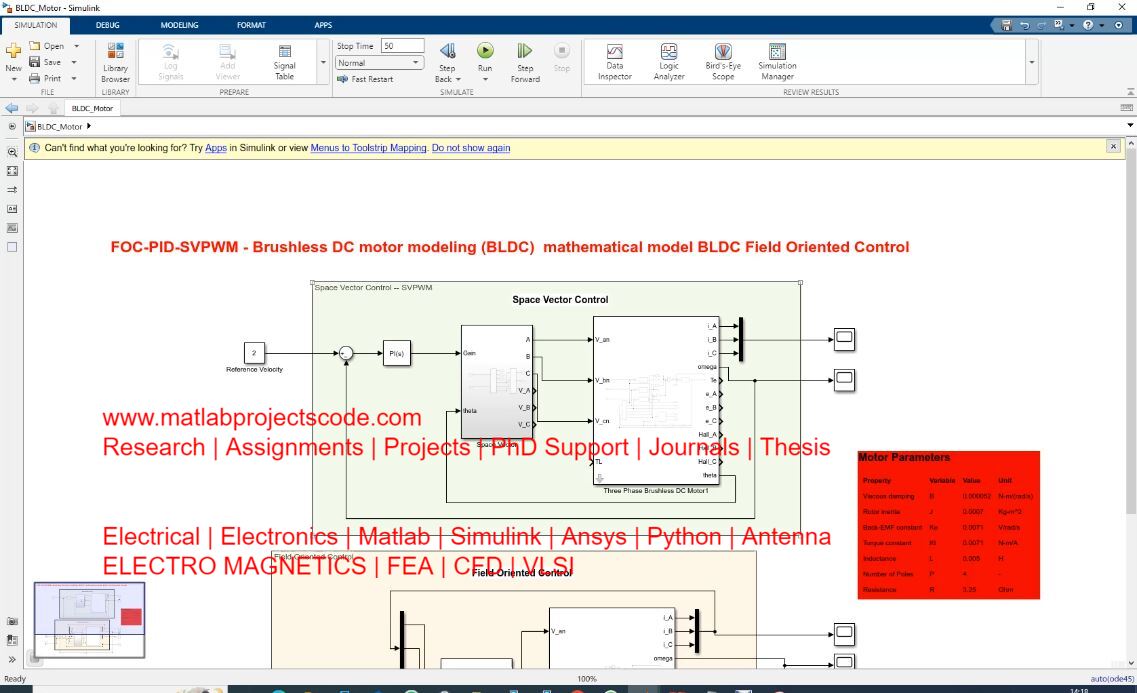 Foc-Pid-Svpwm - Brushless Dc Motor Modeling Bldc Mathematical Model Bldc Field Oriented Control project thumbnail image