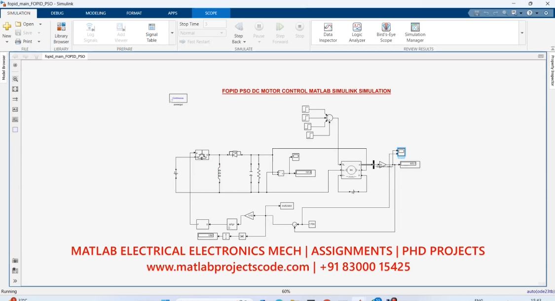 Fopid Pso Dc Motor Control Matlab Simulink | MATLAB Project