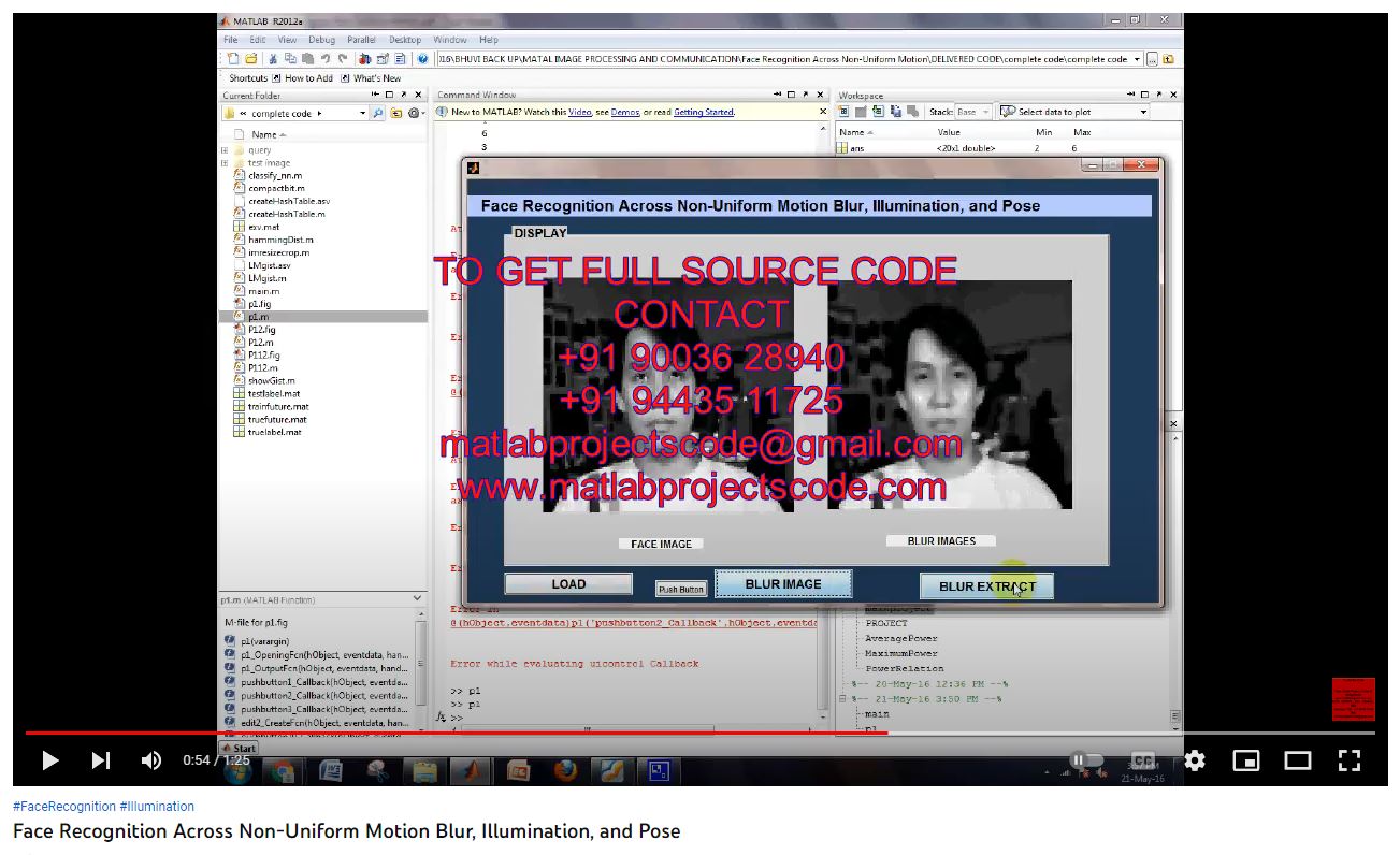 Face Recognition Across Non-Uniform Motion Blur Illumination and Pose project simulation thumbnail for Signal Processing and AI Engineering