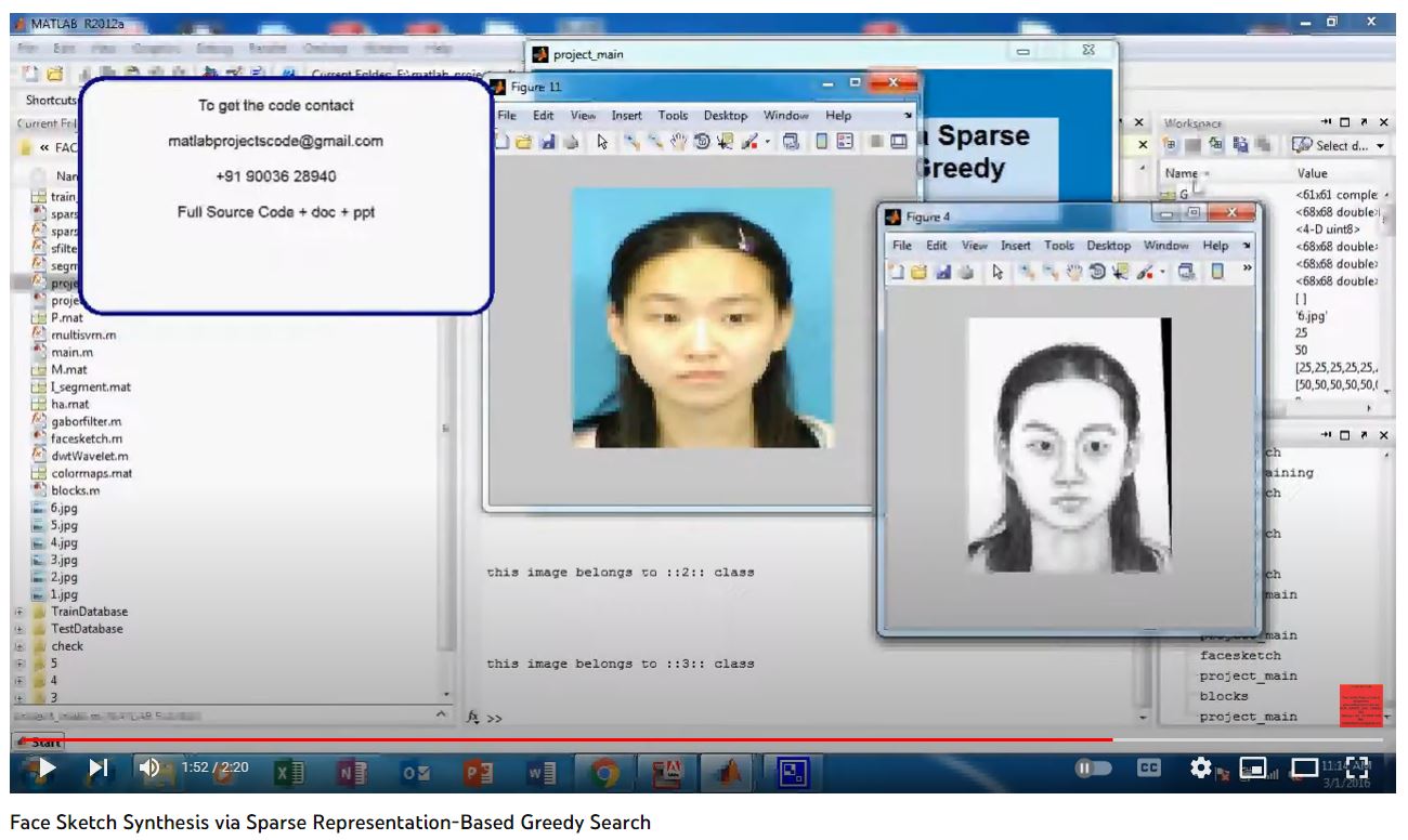 Face Sketch Synthesis Via Sparse Representation-based Greedy Search project simulation thumbnail for Signal Processing and AI Engineering