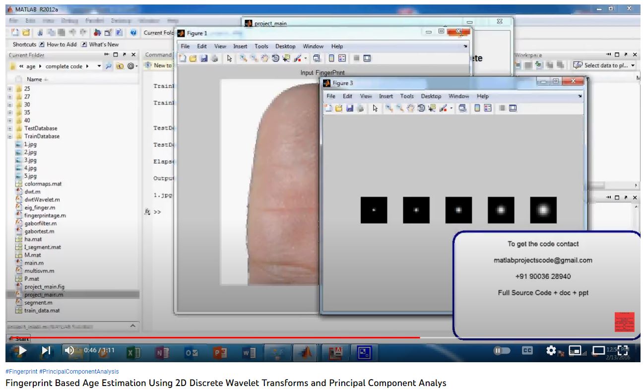 Fingerprint based Age Estimation using 2D Discrete Wavelet Transforms and Principal Component Analys project simulation thumbnail for Signal Processing and AI Engineering