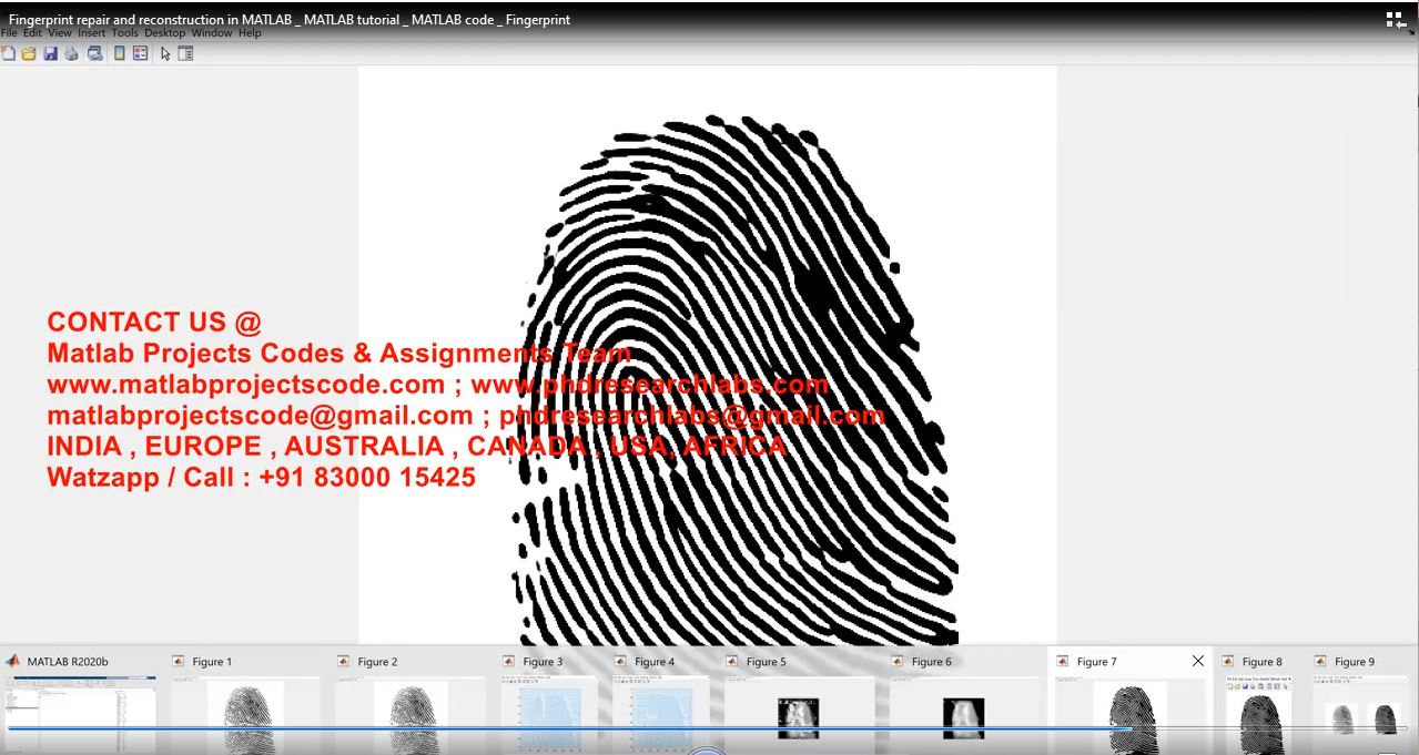 Fingerprint Repair And Reconstruction In Matlab _ Matlab Tutorial _ Matlab Code _ Fingerprint project simulation thumbnail for Signal Processing and AI Engineering