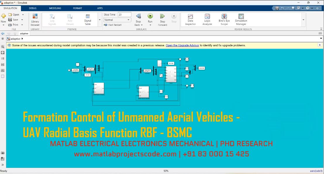 Formation Control Of Unmanned Aerial Vehicles - Uav Radial Basis Function Rbf - Bsmc project simulation thumbnail for Mechanical, EV and Mechatronics Engineering