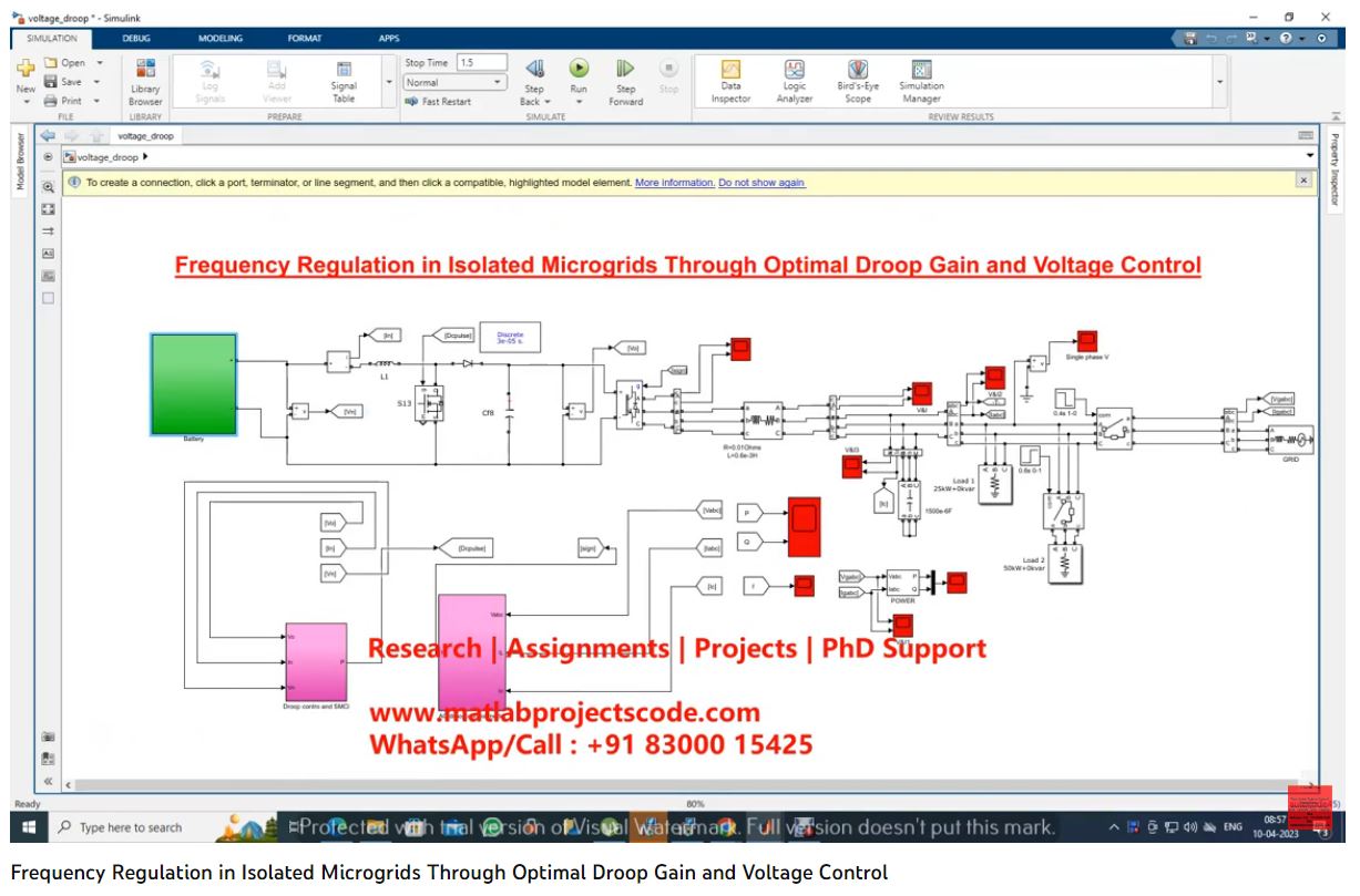Frequency Regulation In Isolated | MATLAB Project