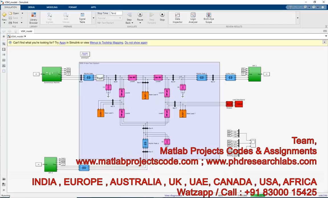 Frequency Stability Of Synchronous Machines And Grid Forming Power Converters - Simulink - Droop project simulation thumbnail for Renewable Energy Engineering