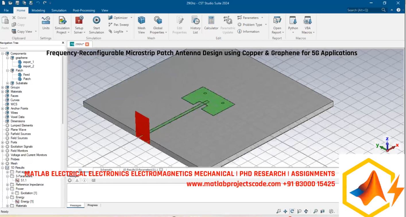 Frequency-Reconfigurable Microstrip Patch Antenna Design Using Copper Graphene For 5G Applications project thumbnail image