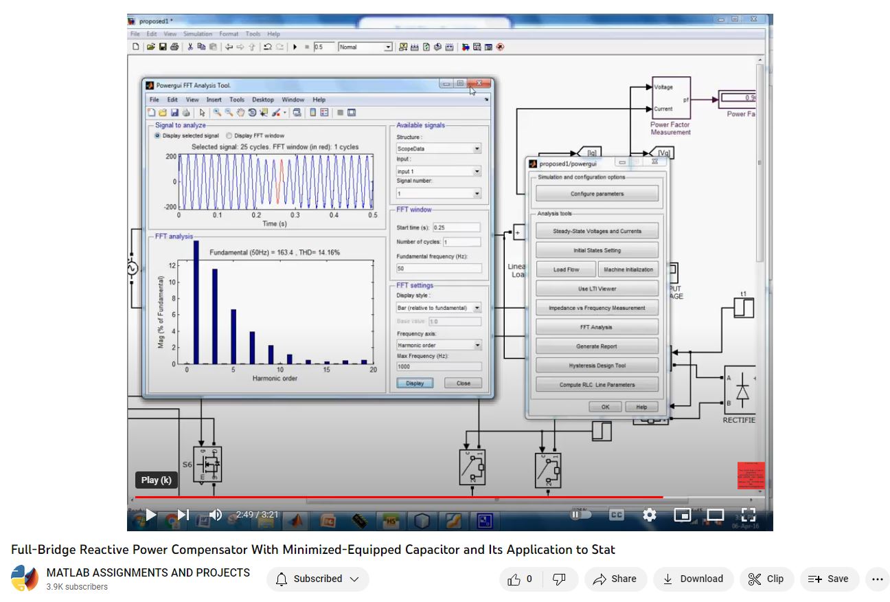 Full-Bridge Reactive Power Compensator With Minimized-Equipped Capacitor And Its Application To Stat project simulation thumbnail for Renewable Energy Engineering