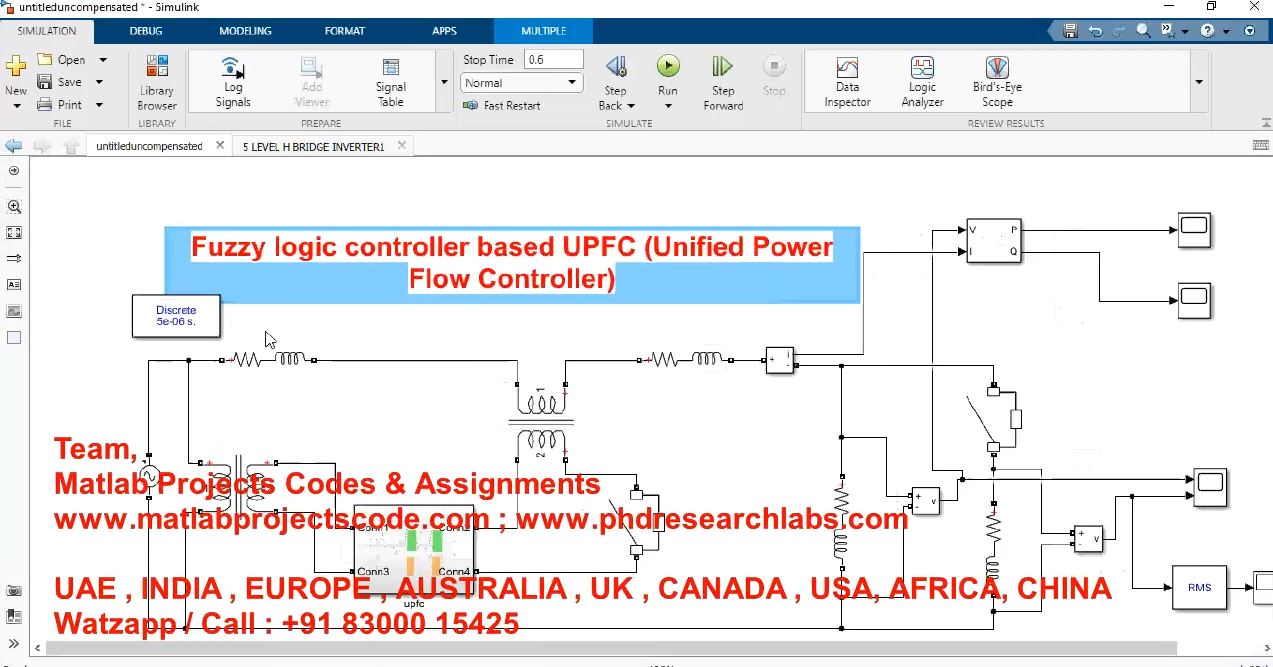 Fuzzy Logic Controller Based Upfc With Multilevel Inverter project simulation thumbnail for Mechanical, EV and Mechatronics Engineering