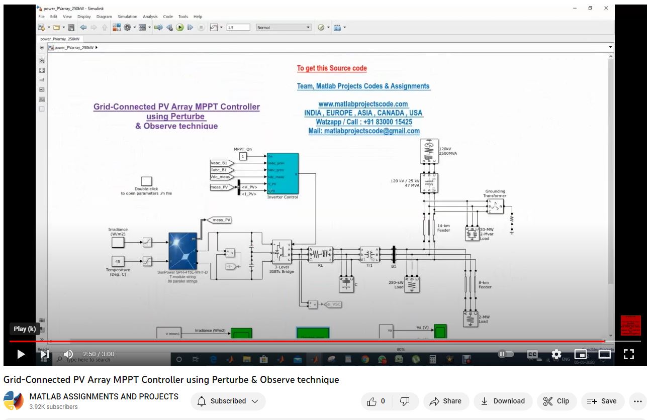Grid-Connected Pv Array Mppt Controller Using Perturbe Observe Technique project thumbnail image