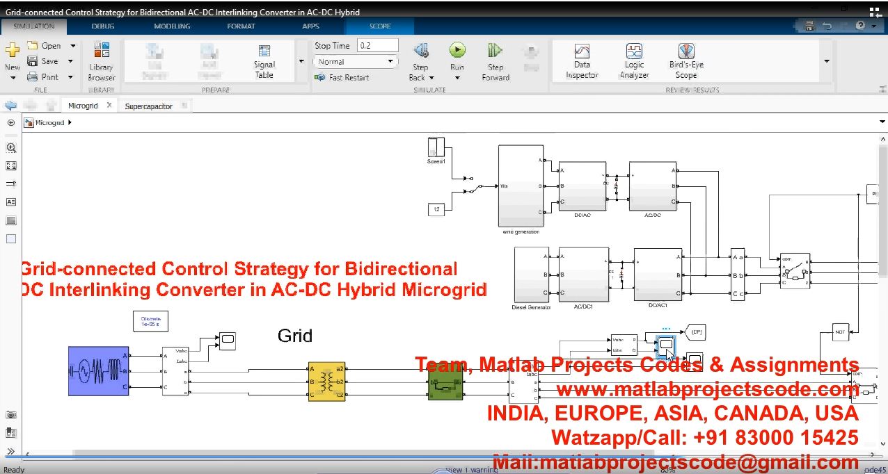 Grid-Connected Control Strategy For Bidirectional Ac-Dc Interlinking Converter In Ac-Dc Hybrid project simulation thumbnail for Power Electronics Engineering