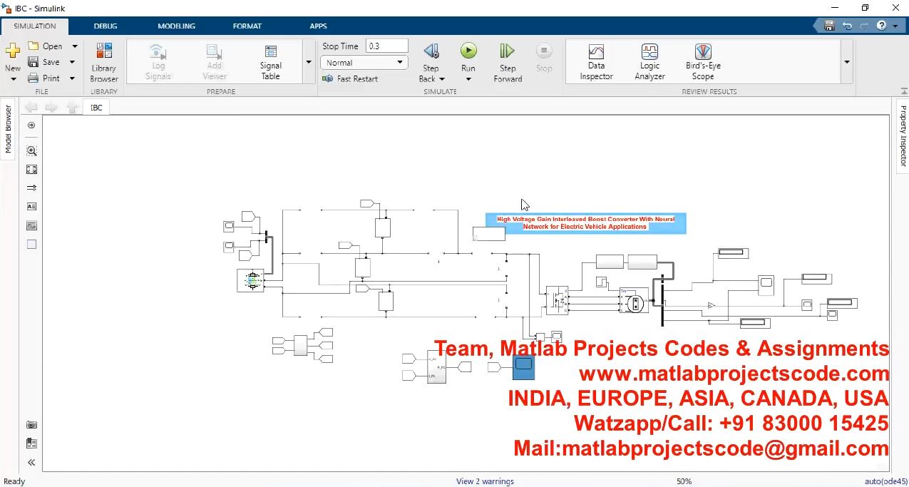 High Voltage Gain Interleaved Boost Converter With Neural Network For Electric Vehicle Applications project simulation thumbnail for Mechanical, EV and Mechatronics Engineering