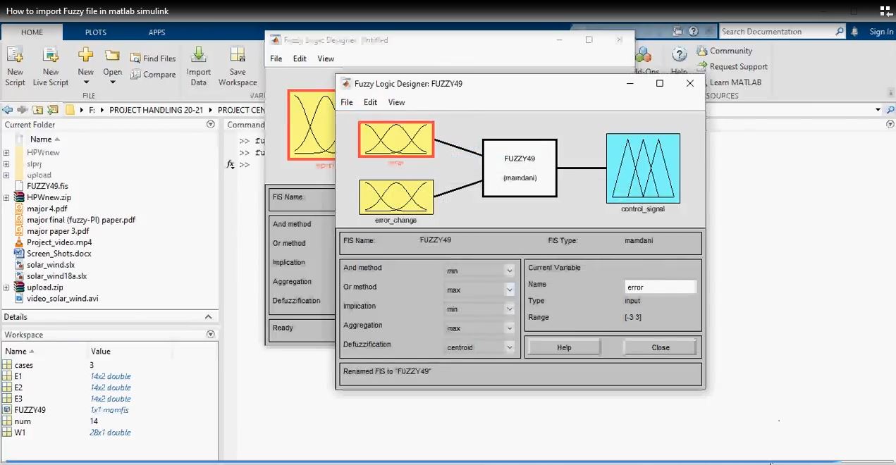 How To Import Fuzzy File In Matlab Simulink project simulation thumbnail for Control Systems Engineering