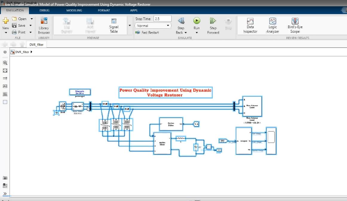 How To Make Simulink Model Of Power Quality Improvement Using Dynamic Voltage Restorer project simulation thumbnail for Renewable Energy Engineering