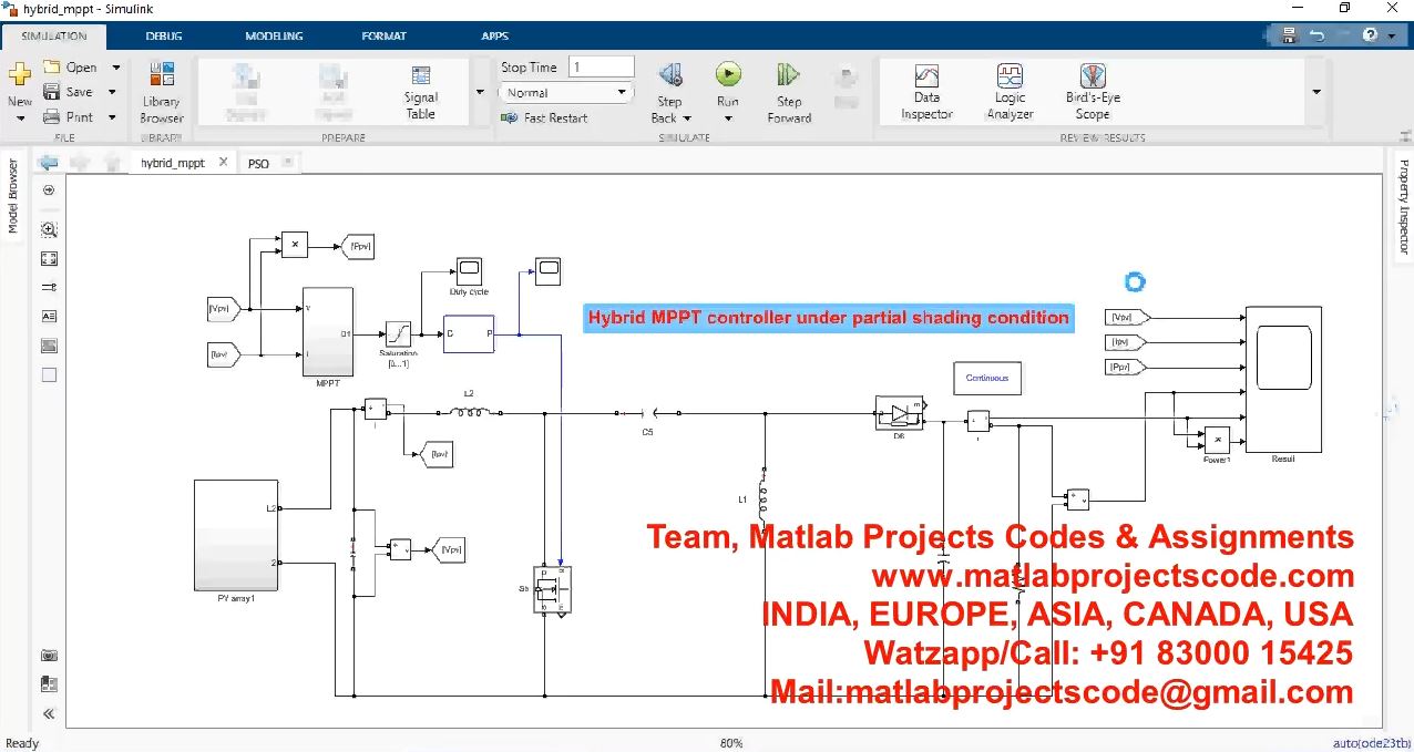 Hybrid Mppt Controller Under Partial | MATLAB Project