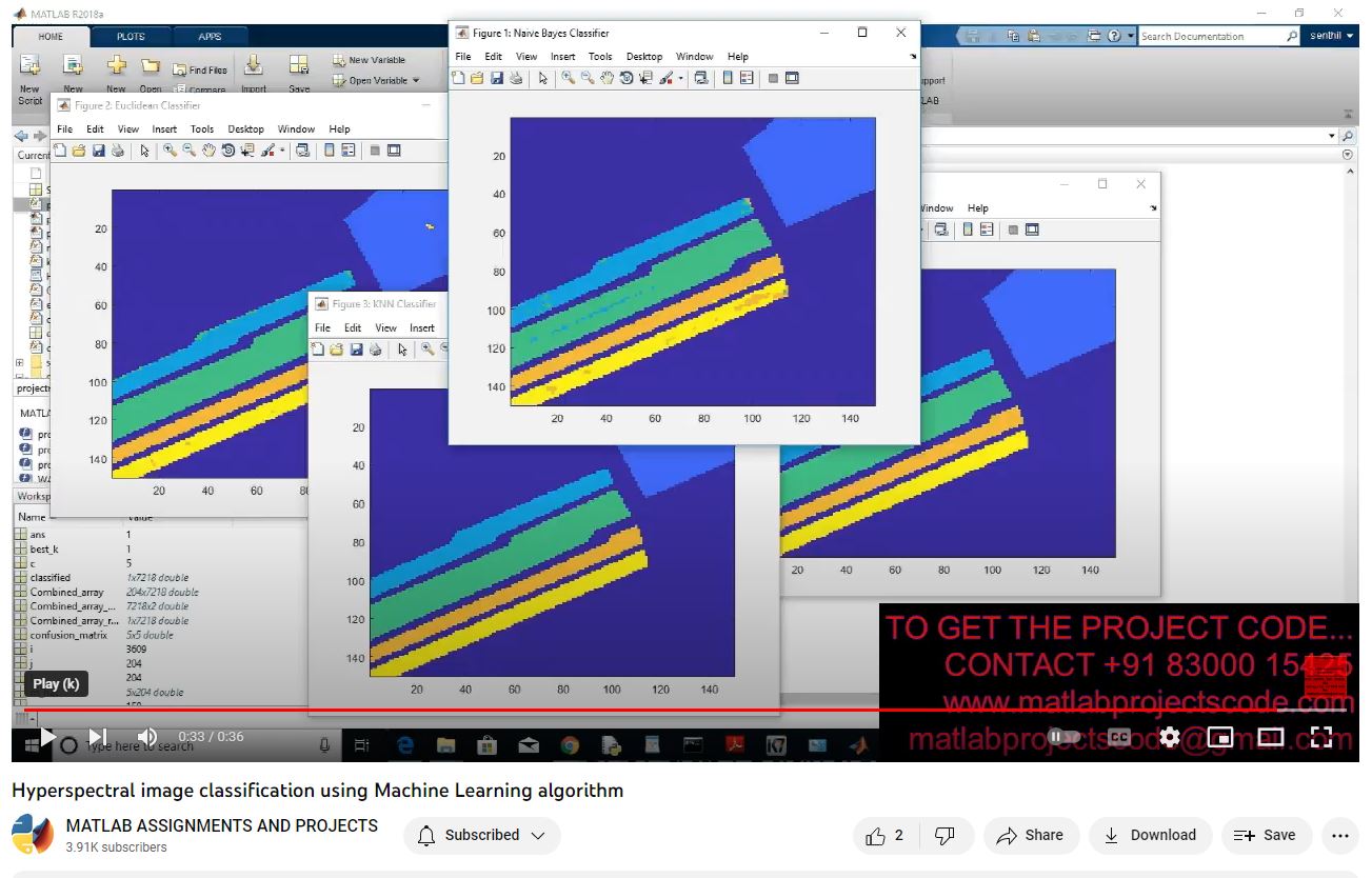 Hyperspectral Image Classification Using Machine Learning Algorithm project simulation thumbnail for Signal Processing and AI Engineering