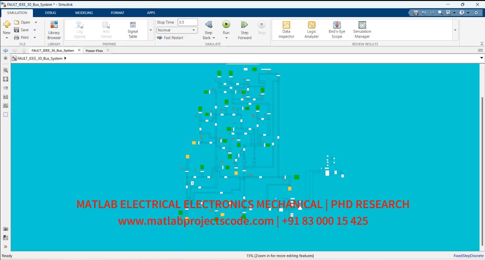 Ieee 30 Bus Lg Ll Llg Lll Fault Classification Using Cnn Matlab Electrical Simulation project simulation thumbnail for Signal Processing and AI Engineering