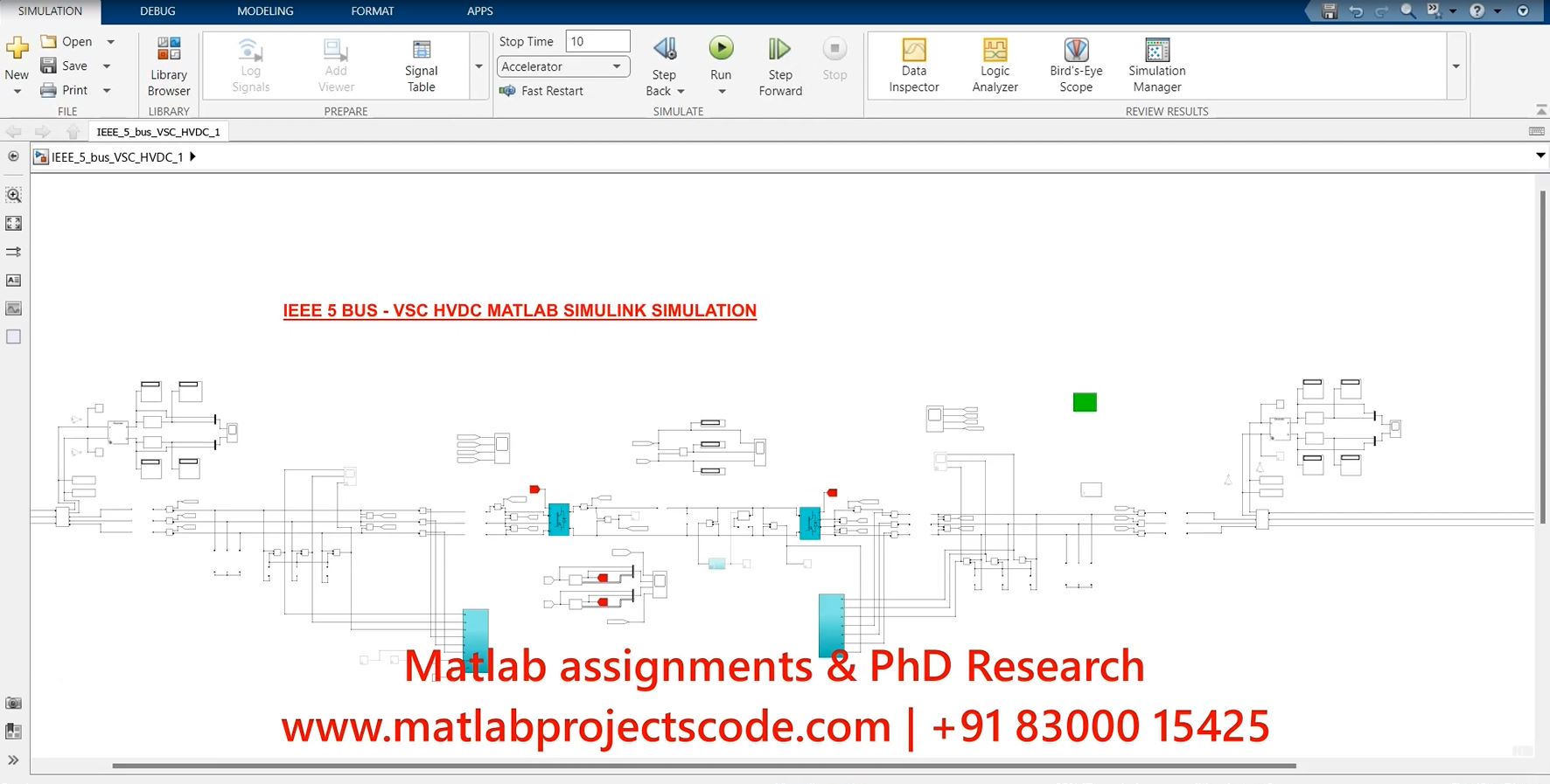 Ieee 5 Bus - Vsc Hvdc Matlab Simulink Simulation project simulation thumbnail for Power Electronics Engineering