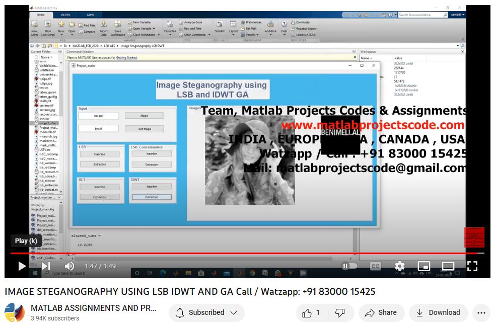 Image Steganography Using Lsb Idwt And Ga project simulation thumbnail for Signal Processing and AI Engineering