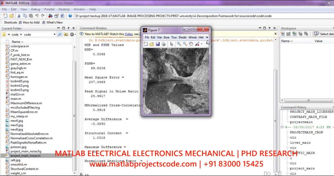 Image Denoising Using Discrete Wavelet | MATLAB Project