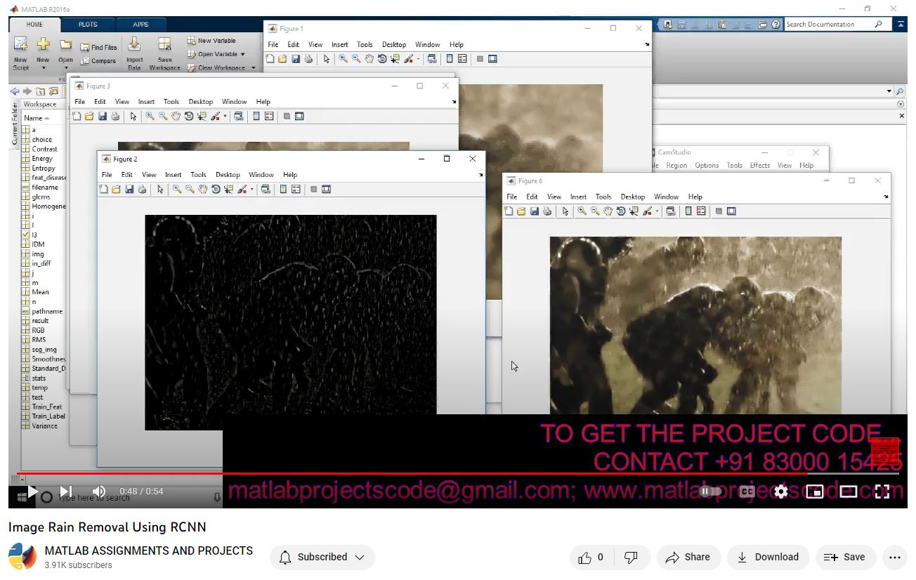 Image Rain Removal Using Rcnn | MATLAB Project