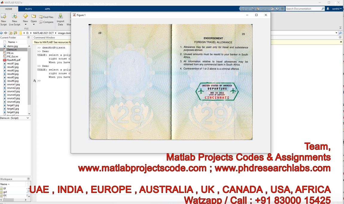 Image Cloning - Poisson Image Editing - Matlab Code - Matlab Project project simulation thumbnail for Signal Processing and AI Engineering