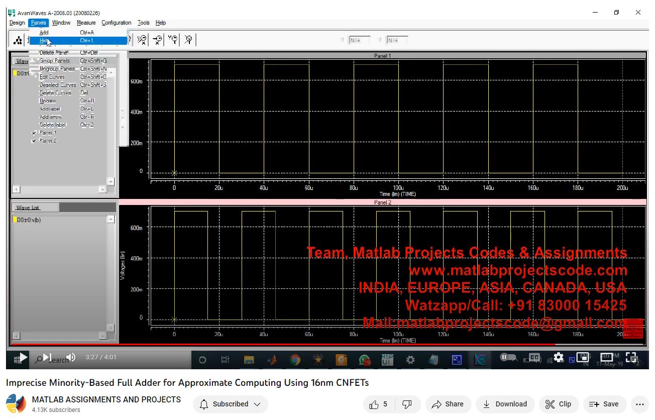 Imprecise Minority-Based Full Adder For Approximate Computing Using 16Nm Cnfets project simulation thumbnail for Electronics Engineering