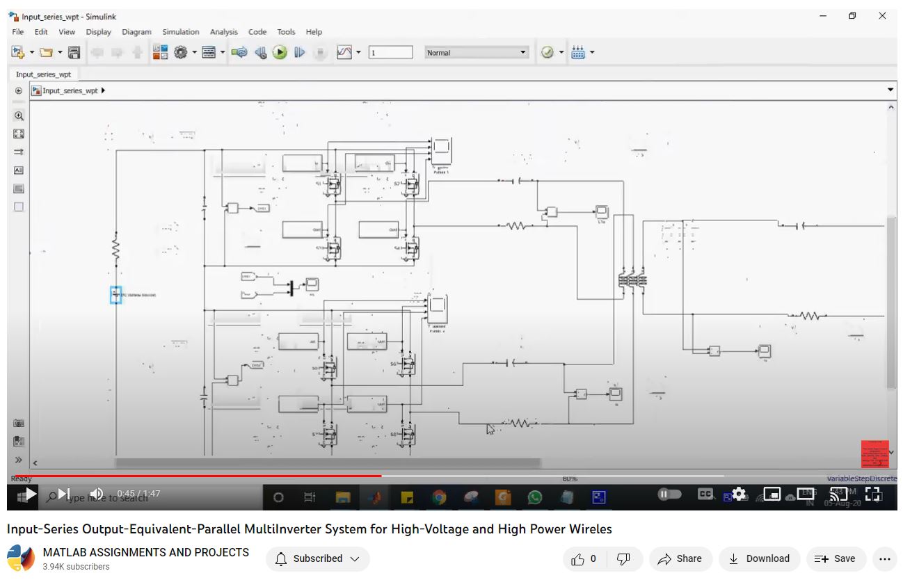 Input-Series Output-Equivalent-Parallel Multiinverter System For High-Voltage And High Power Wireles project simulation thumbnail for Renewable Energy Engineering