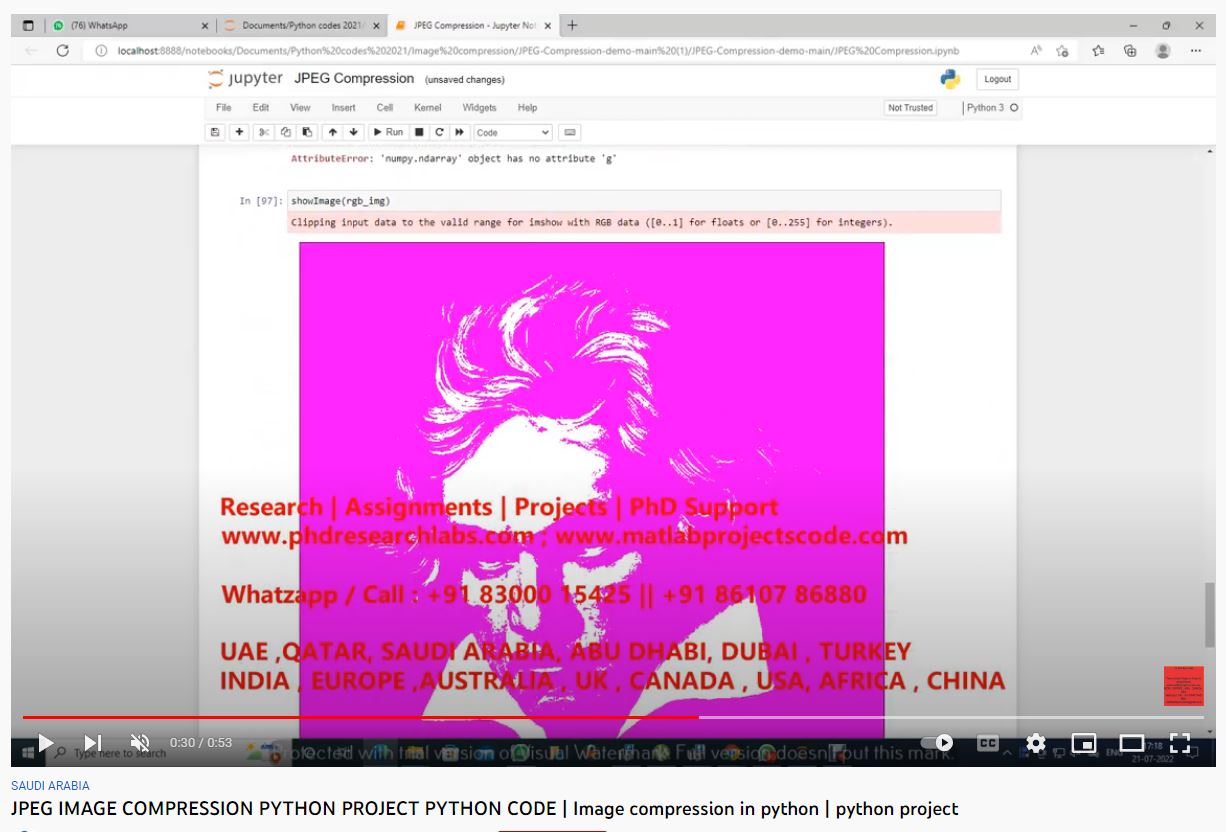 JPEG IMAGE COMPRESSION-PYTHON PROJECT-PYTHON CODE project simulation thumbnail for Signal Processing and AI Engineering