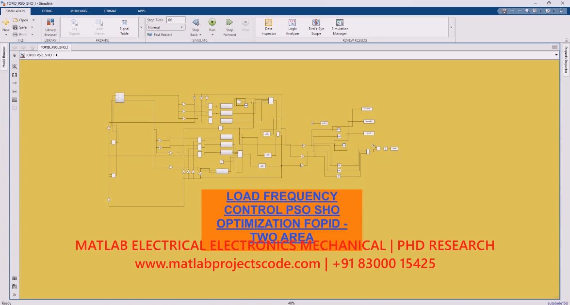 Load Frequency Control Pso Sho Optimization Fopid - Two Area project simulation thumbnail for Control Systems Engineering
