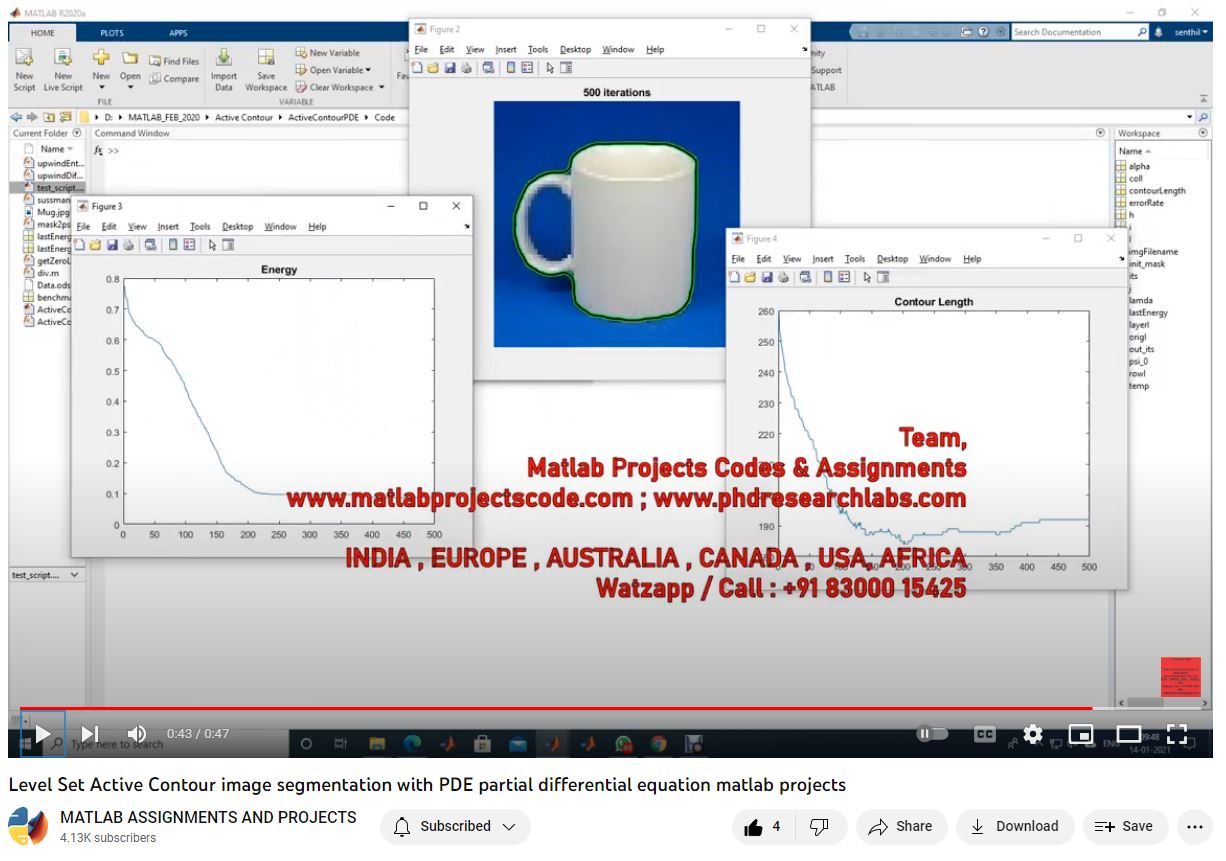 Level Set Active Contour Image Segmentation With Pde Partial Differential Equation Matlab Projects project simulation thumbnail for Signal Processing and AI Engineering