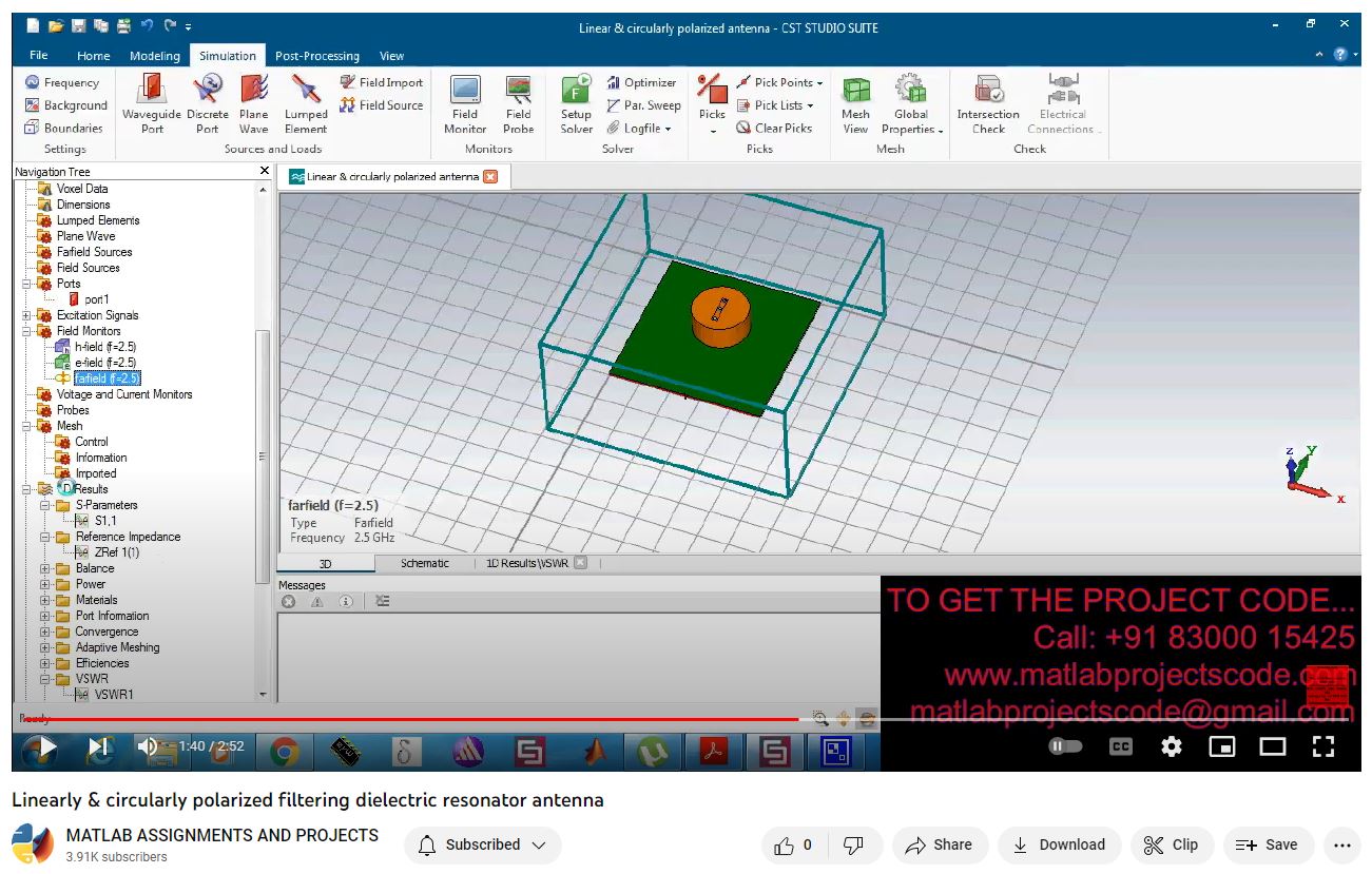 Linearly Circularly Polarized Filtering Dielectric Resonator Antenna project thumbnail image