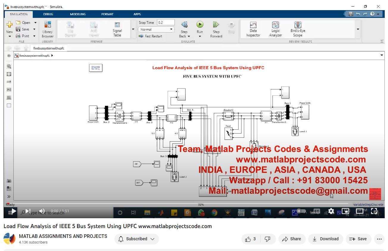 Load Flow Analysis Of Ieee 5 Bus System Using Upfc project simulation thumbnail for Mechanical, EV and Mechatronics Engineering