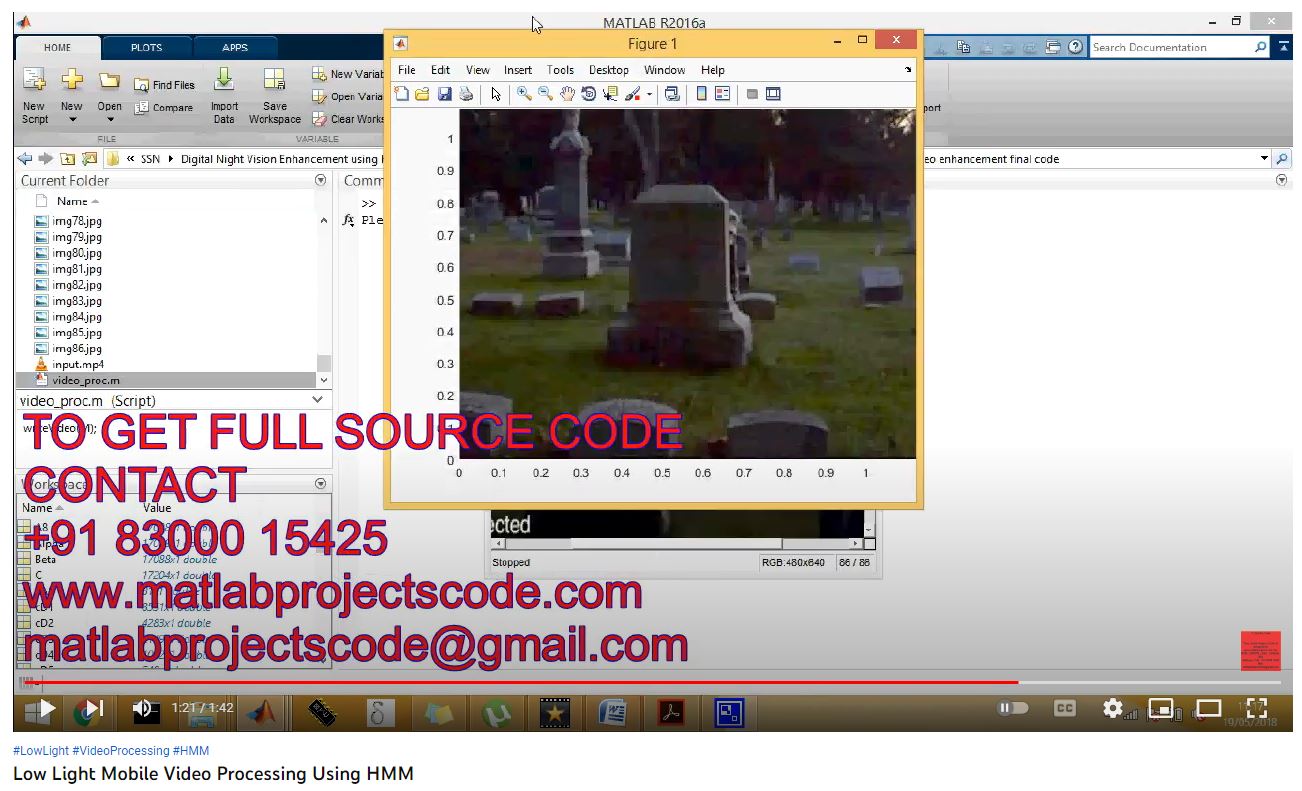 Low Light Mobile Video Processing using HMM project simulation thumbnail for Electrical Engineering