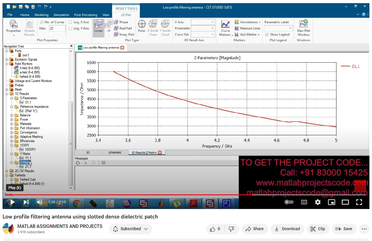Low Profile Filtering Antenna Using Slotted Dense Dielectric Patch project simulation thumbnail for Electromagnetics and RF Engineering