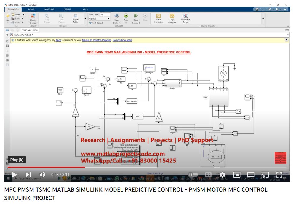 Mpc Pmsm Tsmc Matlab Simulink - Model Predictive Control project simulation thumbnail for Mechanical, EV and Mechatronics Engineering