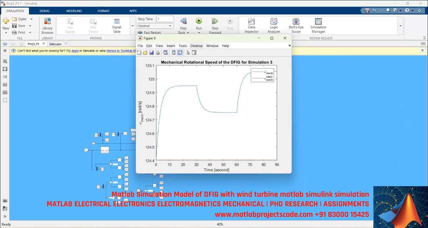 Matlab Simulation Model Of Dfig With Wind Turbine Matlab Simulink Simulation project simulation thumbnail for Renewable Energy Engineering